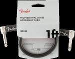 Fender 0990820057 Professional Series Instrument Cables, Angle/Angle, 1', Black