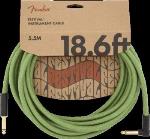 Fender 0990918062 18.6' Angled Festival Instrument Cable, Pure Hemp, Green