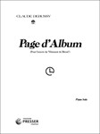 Page d'Album Pour l'oeuvre du "Vetement du Blesse" Piano