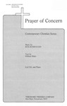 Prayer Of Concern S.A.T.B. and Piano