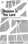 Rejoice in the Lord S.A.T.B., with Piano or Organ and optional Percussion