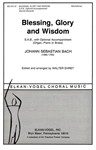 Blessing, Glory and Wisdom S.A.B., With Optional Accompaniment (Organ, Piano Or Brass)