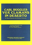 Vox Clamans In Deserto For Mezzo-Soprano and Chamber Orchestra
