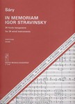 In memoriam Igor Stravinsky for 24 wind instruments