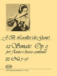 12 Sonatas for Flute and Basso Continuo, op. 3 Vol.3 No. 7-9.