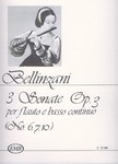 3 Sonatas for flute and basso continuo