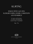 Einige Satze aus den Sudelbuchern Georg Christoph Lichtenbergs (1996/1999) for soprano and double bass