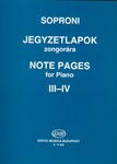 Note Pages for Piano Vol.III-IV
