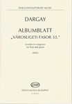 Albumblatt - 'Varosligeti fasor 33.' for flute and piano