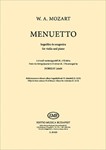 Menuetto for violin and piano Offprint from volume III of Mozart Album for violinists (Z. 5213)