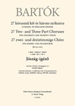 Joszag-igezo 27 Two- and Three-Part Choruses for Children's and Women's Voices , Volume I, No. 3 (BB 111a, 1935)