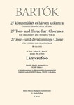 Lanycsufolo 27 Two- and Three-Part Choruses for Children's and Women's Voices , Volume IV, No. 4 (BB 111a, 1935)
