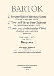 Keserves 27 Two- and Three-Part Choruses for Children's and Women's Voices , Volume VI, No. 1 (BB 111a, 1935)