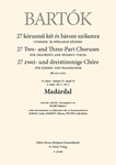Madardal 27 Two- and Three-Part Choruses for Children's and Women's Voices , Volume VI, No. 2 (BB 111a, 1935)