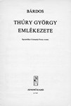Thury Gyorgy emlekezete