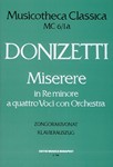 Miserere in re minore Vol.MC 6/1 a quttro voci con orchestra