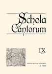 SCHOLA CANTORUM Vol.9 Two- and three-part motets
