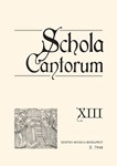 SCHOLA CANTORUM Vol.13 Two- and three-part motets