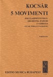 5 Movimenti for clarinet, string orchestra and cembalo (ad lb. cimbalom)