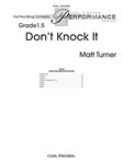 Don't Knock It