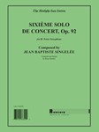 SINGELEE - Sixieme (6th) Solo de Concert, Op. 92 for Tenor Saxophone and Piano