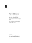 Eight Gedichte - Low Voice for low voice and piano, op. 10 TrV 141