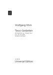 Tasso-Gedanken Monologues from Torquato Tasso