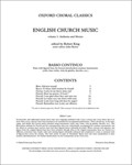 English Church Music, Volume 1: Anthems and MotetsBasso continuo parts
