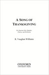 A Song of ThanksgivingVocal score