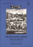 The Restoration Anthem Volume 2 1688-1714Vocal score