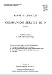 Communion Service in D Op. 45Vocal score