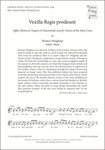 Vexilla Regis prodeuntVocal score