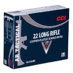 Cci/speer 41574 CCI AR Tactical .22 Long Rifle Ammunition 300 Rounds 40 Grain Copper Plated Lead Round Nose 1200fps