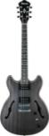 Ibanez AS53TKF AS Series Hollow Guitar Transparent Black Flat Transparent Black Flat