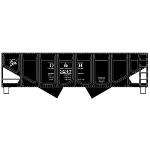 Accurail ACU28081 HO KIT 55-Ton Panel Side Twin Hopper, D&H