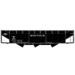 Accurail ACU7547 HO KIT Offset Side Triple Hopper, Montour