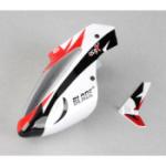 Blade Helicopte BLH3218 WHITE CANOPY/FIN MSRX FOR BLADE MSRX