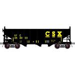 Broadway Limite BLI4454 HO H2a 3-Bay Hopper,CSX/Black/Yellow Lettering (6)