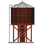 Broadway Limite BLI6090 HO Operating Water Tower w/Sound, Barn Red