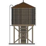 Broadway Limite BLI6091 HO Operating Water Tower w/Sound, Weathered Brown