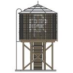 Broadway Limite BLI6094 HO Operating Water Tower/Sound,PRR/Weathered Brown