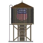 Broadway Limite BLI6095 HO Operating Water Tower/Sound, UP/Weathered Brown