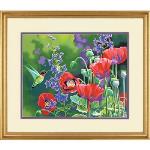 DIMENSIONS DMS7391443 Hummingbird and Poppies 14" x 11"