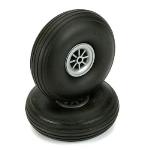 Dubro Products DUB325T 3-1/4"" TREADED WHEEL (2) LOW BOUNCE