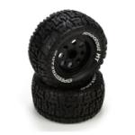 Electrix Rc ECX43008 FR/R Tire,Prmnt,Blk Wheel (2):1:10 2wd/4wd Ruckus