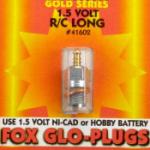 Fox Manufacturi FOX4604 Gold Series Plug,RC Long,1.5V w/Machined Idle Bar