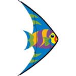 Gayla Industrie GAL906 Blue Tropical Fish Nylon Stunt SV, 48" x 26"