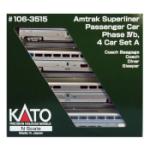 Kato USA Inc KAT1063515 N Superliner Set, AMTK/PhlVb A (4)