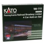 Kato USA Inc KAT1067111 N Passenger Car Set, PRR/Broadway Limited (4)