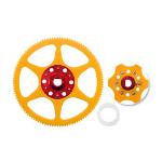 Microheli Co Lt MHE130X169 Delrin Main Gear w/ Hub Set, Red,  Blade 130X